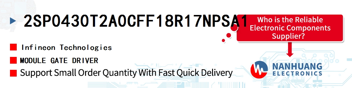 2SP0430T2A0CFF18R17NPSA1 Infineon MODULE GATE DRIVER