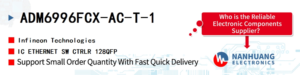 ADM6996FCX-AC-T-1 Infineon IC ETHERNET SW CTRLR 128QFP