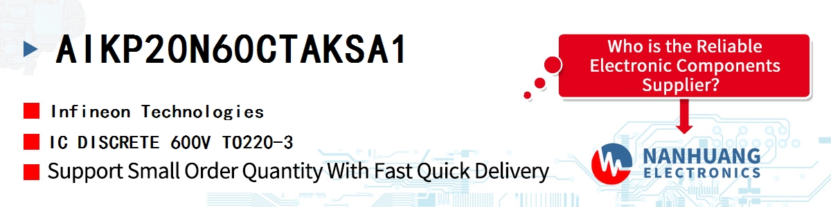 AIKP20N60CTAKSA1 Infineon IC DISCRETE 600V TO220-3