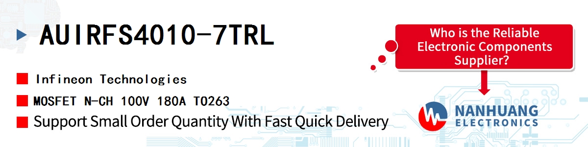 AUIRFS4010-7TRL Infineon MOSFET N-CH 100V 180A TO263
