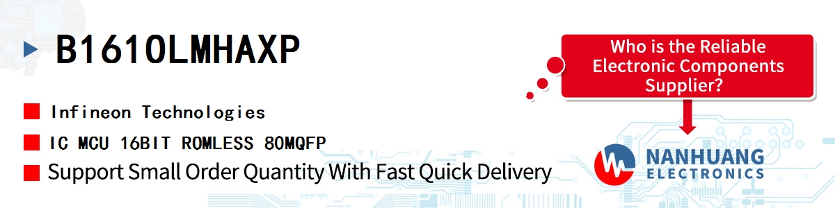 B161OLMHAXP Infineon IC MCU 16BIT ROMLESS 80MQFP