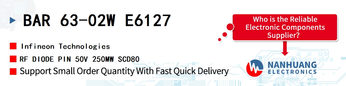 BAR 63-02W E6127 Infineon RF DIODE PIN 50V 250MW SCD80