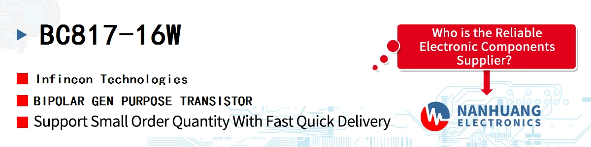 BC817-16W Infineon BIPOLAR GEN PURPOSE TRANSISTOR