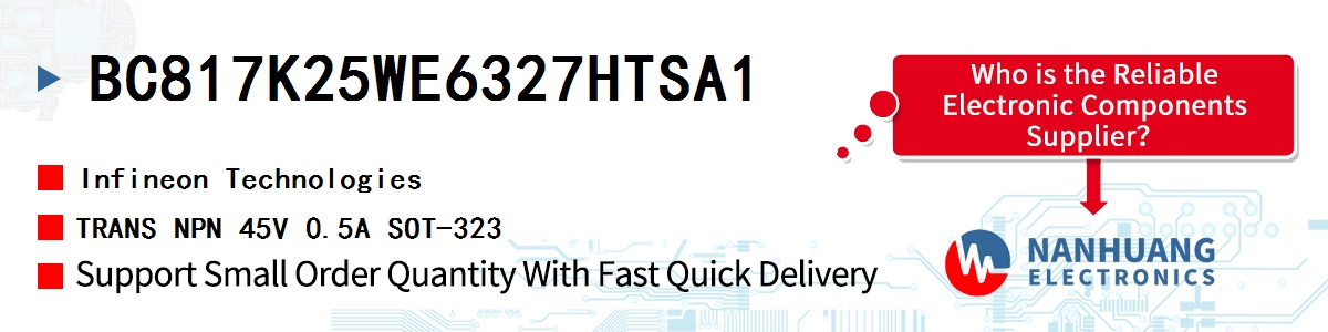 BC817K25WE6327HTSA1 Infineon TRANS NPN 45V 0.5A SOT-323