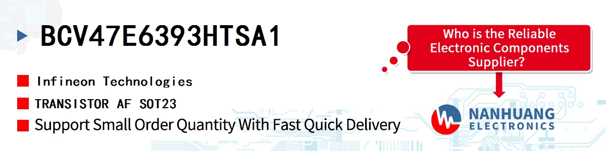 BCV47E6393HTSA1 Infineon TRANSISTOR AF SOT23