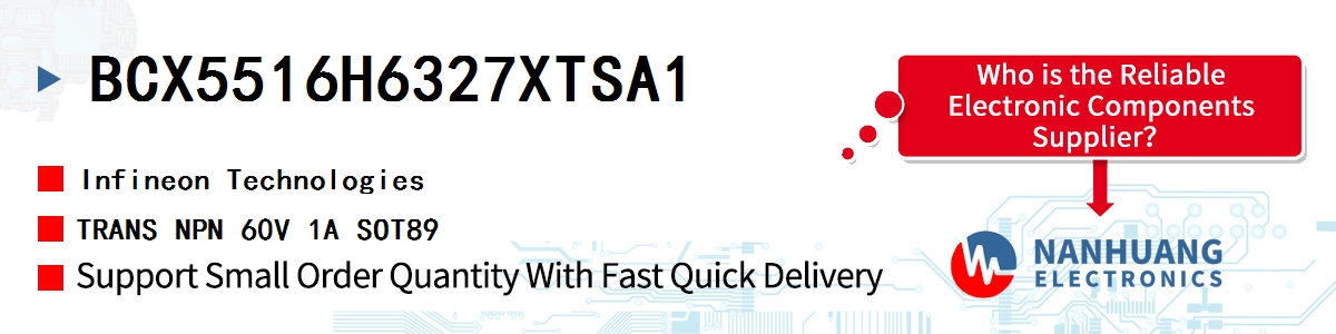 BCX5516H6327XTSA1 Infineon TRANS NPN 60V 1A SOT89