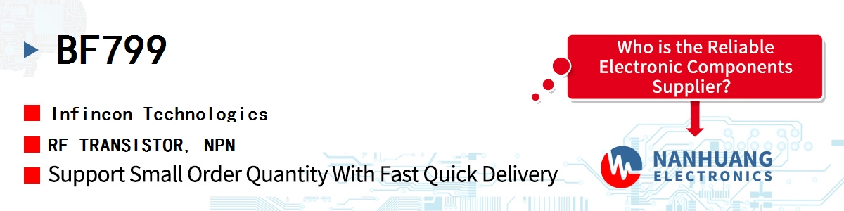 BF799 Infineon RF TRANSISTOR, NPN