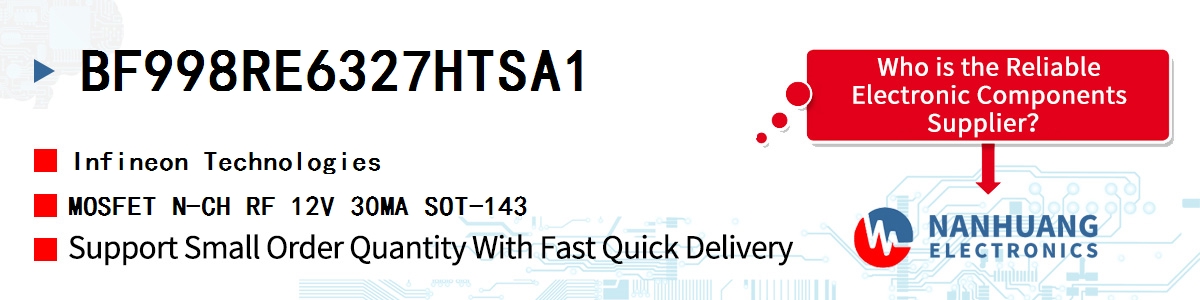 BF998RE6327HTSA1 Infineon MOSFET N-CH RF 12V 30MA SOT-143