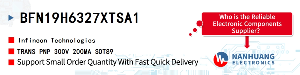 BFN19H6327XTSA1 Infineon TRANS PNP 300V 200MA SOT89