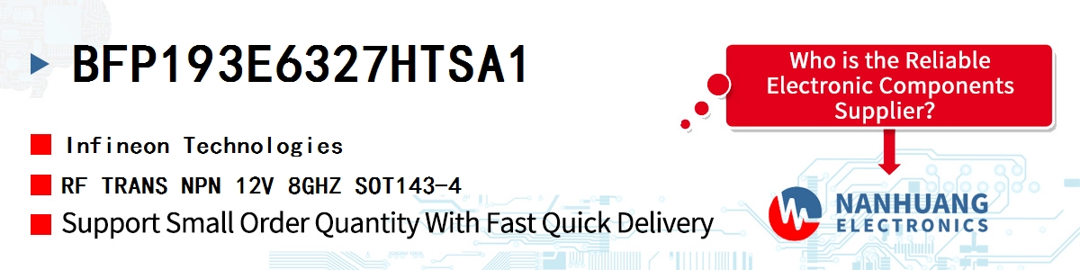 BFP193E6327HTSA1 Infineon RF TRANS NPN 12V 8GHZ SOT143-4