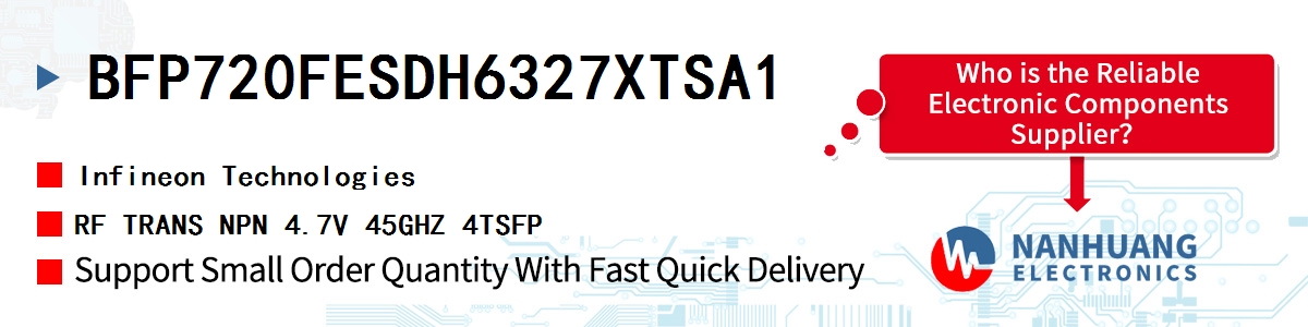 BFP720FESDH6327XTSA1 Infineon RF TRANS NPN 4.7V 45GHZ 4TSFP