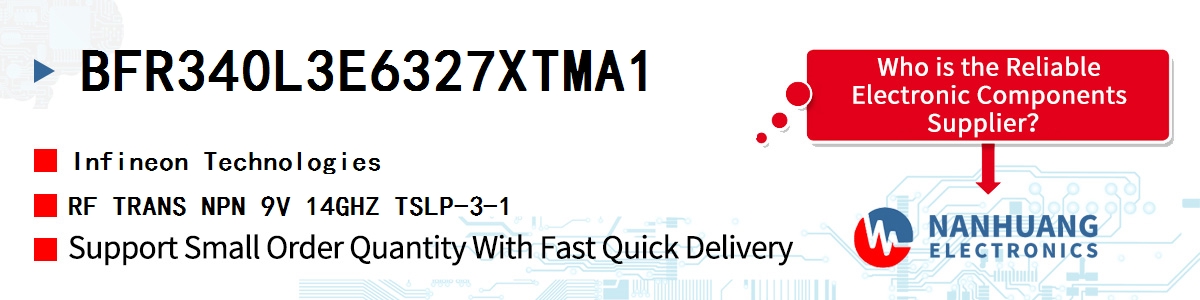 BFR340L3E6327XTMA1 Infineon RF TRANS NPN 9V 14GHZ TSLP-3-1