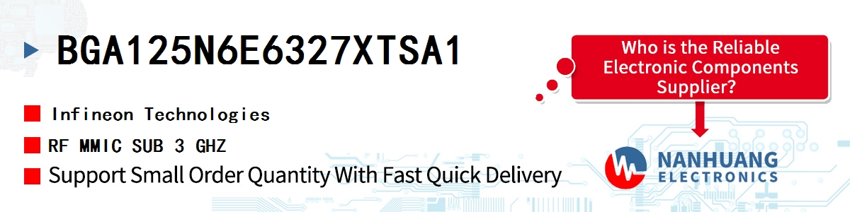 BGA125N6E6327XTSA1 Infineon RF MMIC SUB 3 GHZ