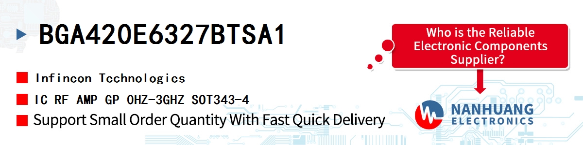 BGA420E6327BTSA1 Infineon IC RF AMP GP 0HZ-3GHZ SOT343-4