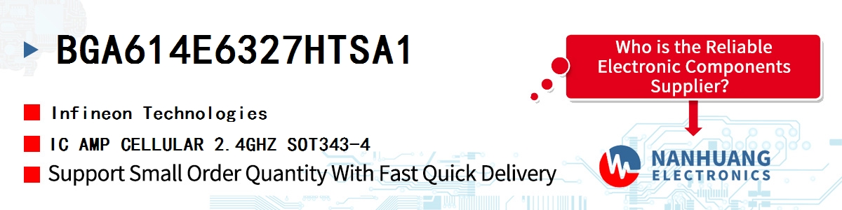 BGA614E6327HTSA1 Infineon IC AMP CELLULAR 2.4GHZ SOT343-4