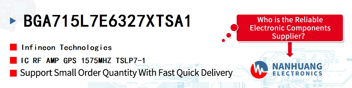 BGA715L7E6327XTSA1 Infineon IC RF AMP GPS 1575MHZ TSLP7-1