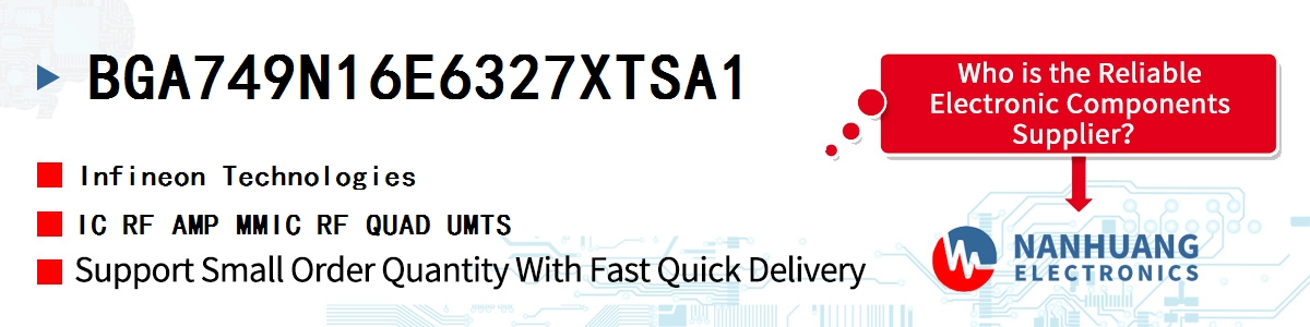 BGA749N16E6327XTSA1 Infineon IC RF AMP MMIC RF QUAD UMTS