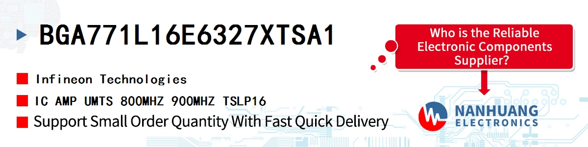 BGA771L16E6327XTSA1 Infineon IC AMP UMTS 800MHZ 900MHZ TSLP16