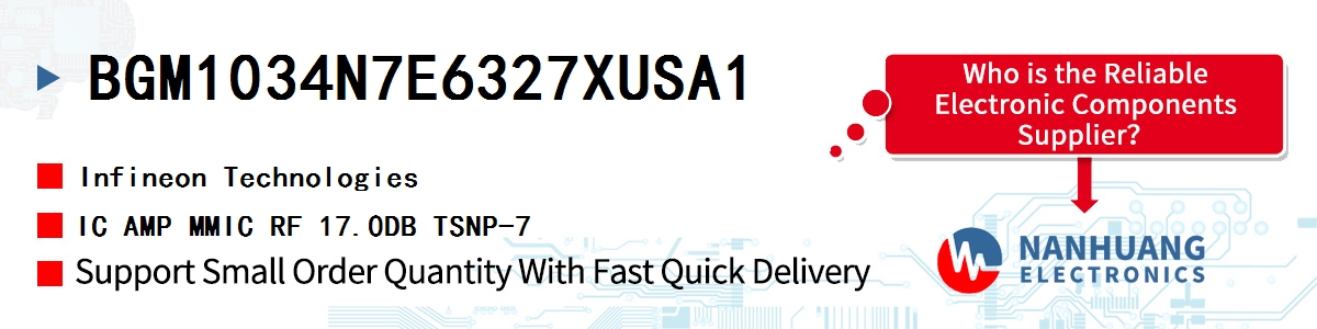 BGM1034N7E6327XUSA1 Infineon IC AMP MMIC RF 17.0DB TSNP-7