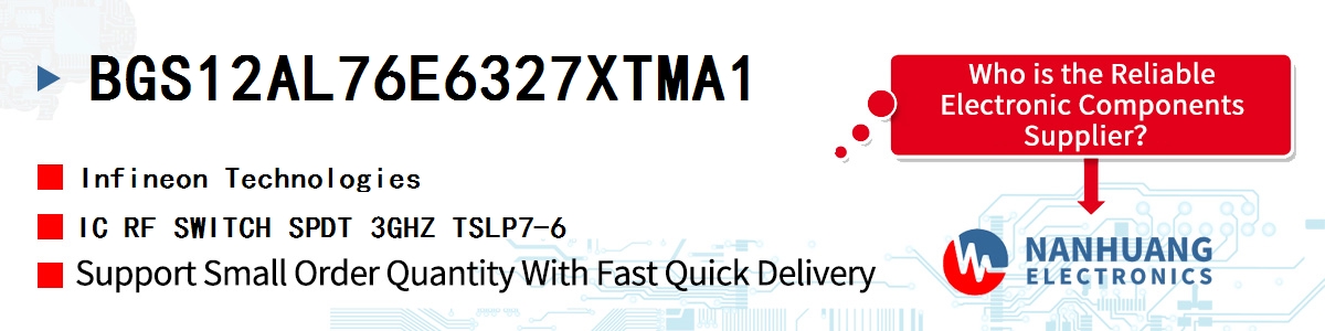 BGS12AL76E6327XTMA1 Infineon IC RF SWITCH SPDT 3GHZ TSLP7-6