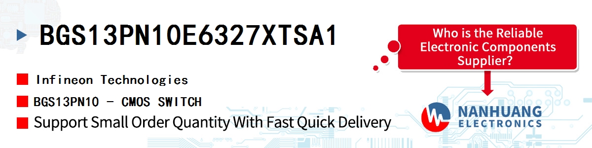 BGS13PN10E6327XTSA1 Infineon BGS13PN10 - CMOS SWITCH