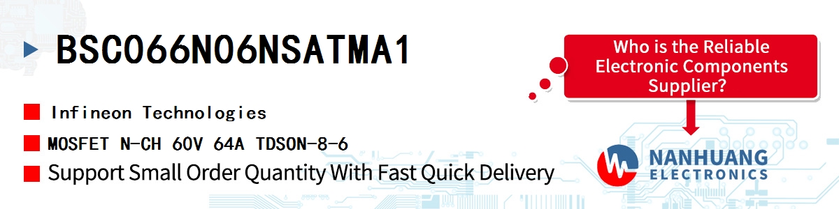 BSC066N06NSATMA1 Infineon MOSFET N-CH 60V 64A TDSON-8-6