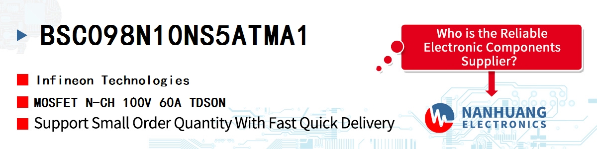 BSC098N10NS5ATMA1 Infineon MOSFET N-CH 100V 60A TDSON