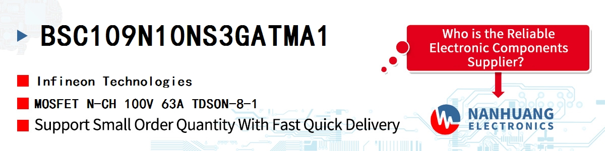 BSC109N10NS3GATMA1 Infineon MOSFET N-CH 100V 63A TDSON-8-1