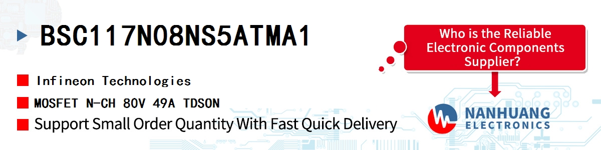 BSC117N08NS5ATMA1 Infineon MOSFET N-CH 80V 49A TDSON