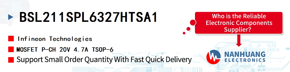 BSL211SPL6327HTSA1 Infineon MOSFET P-CH 20V 4.7A TSOP-6