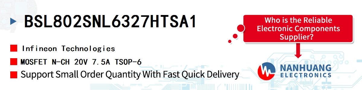 BSL802SNL6327HTSA1 Infineon MOSFET N-CH 20V 7.5A TSOP-6