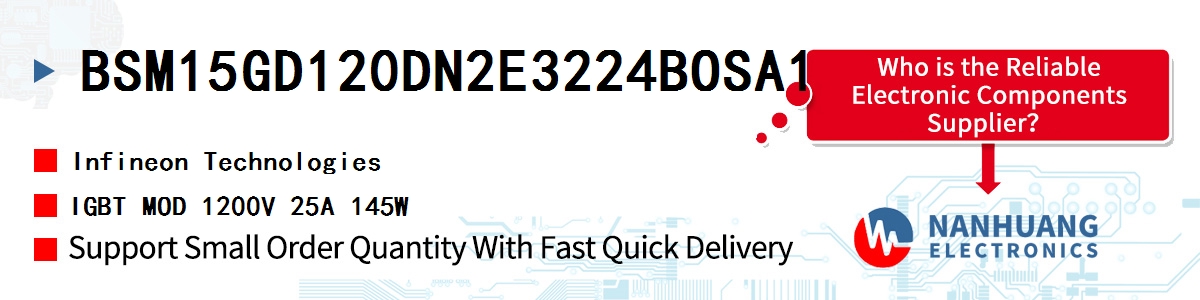 BSM15GD120DN2E3224BOSA1 Infineon IGBT MOD 1200V 25A 145W