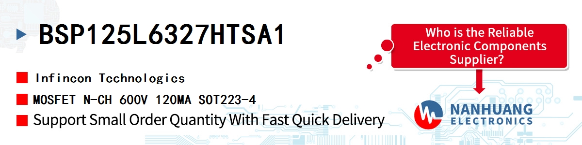BSP125L6327HTSA1 Infineon MOSFET N-CH 600V 120MA SOT223-4