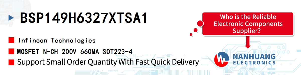 BSP149H6327XTSA1 Infineon MOSFET N-CH 200V 660MA SOT223-4