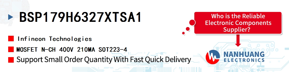 BSP179H6327XTSA1 Infineon MOSFET N-CH 400V 210MA SOT223-4