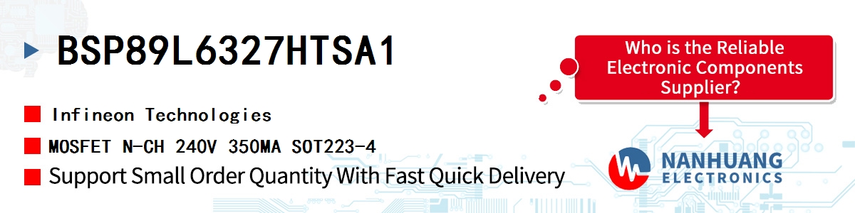 BSP89L6327HTSA1 Infineon MOSFET N-CH 240V 350MA SOT223-4