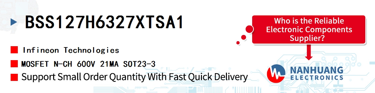 BSS127H6327XTSA1 Infineon MOSFET N-CH 600V 21MA SOT23-3
