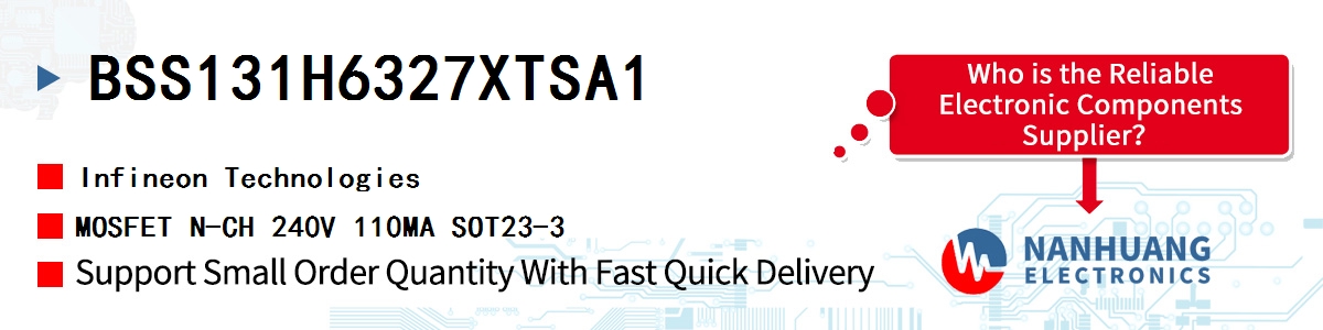 BSS131H6327XTSA1 Infineon MOSFET N-CH 240V 110MA SOT23-3