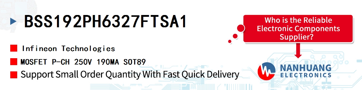 BSS192PH6327FTSA1 Infineon MOSFET P-CH 250V 190MA SOT89