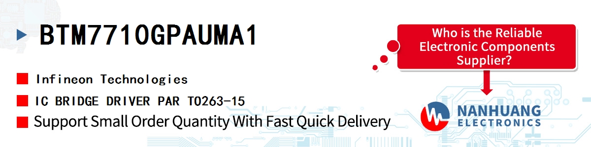 BTM7710GPAUMA1 Infineon IC BRIDGE DRIVER PAR TO263-15