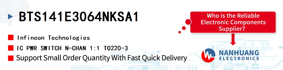 BTS141E3064NKSA1 Infineon IC PWR SWITCH N-CHAN 1:1 TO220-3