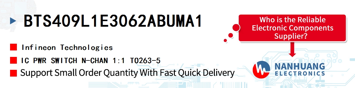 BTS409L1E3062ABUMA1 Infineon IC PWR SWITCH N-CHAN 1:1 TO263-5