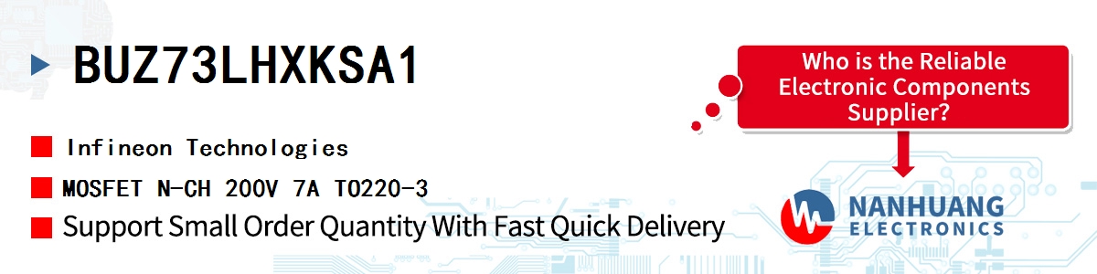 BUZ73LHXKSA1 Infineon MOSFET N-CH 200V 7A TO220-3