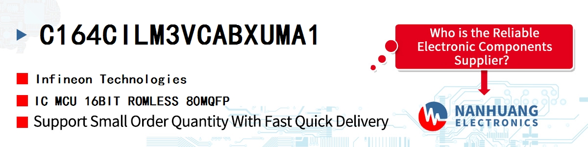 C164CILM3VCABXUMA1 Infineon IC MCU 16BIT ROMLESS 80MQFP