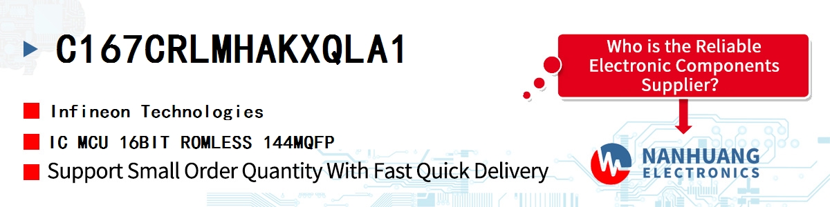 C167CRLMHAKXQLA1 Infineon IC MCU 16BIT ROMLESS 144MQFP