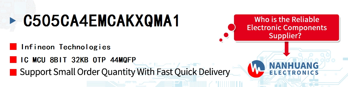 C505CA4EMCAKXQMA1 Infineon IC MCU 8BIT 32KB OTP 44MQFP