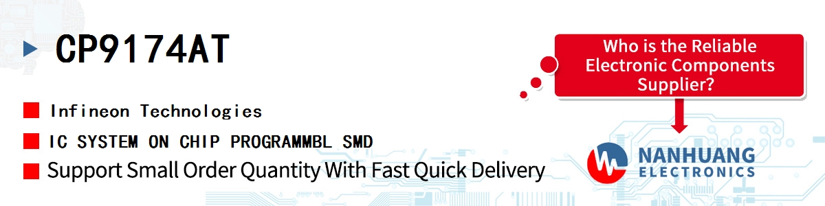 CP9174AT Infineon IC SYSTEM ON CHIP PROGRAMMBL SMD