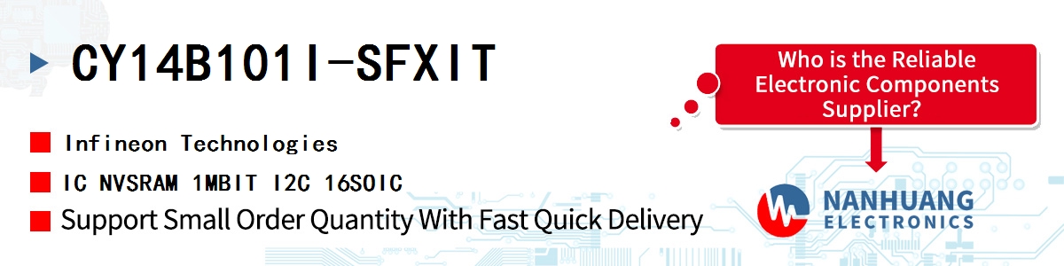 CY14B101I-SFXIT Infineon IC NVSRAM 1MBIT I2C 16SOIC