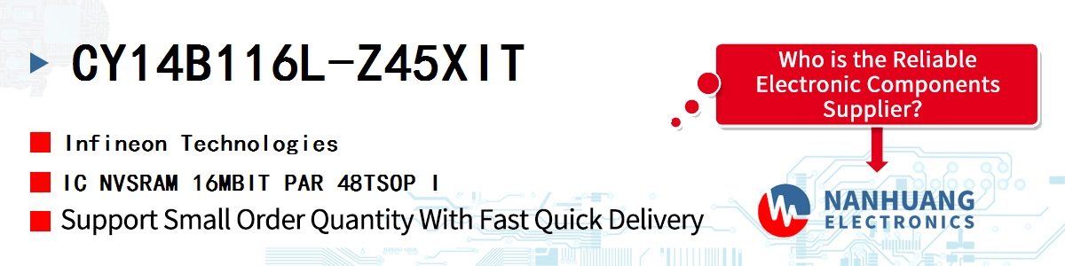 CY14B116L-Z45XIT Infineon IC NVSRAM 16MBIT PAR 48TSOP I