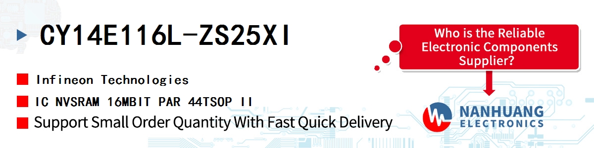 CY14E116L-ZS25XI Infineon IC NVSRAM 16MBIT PAR 44TSOP II